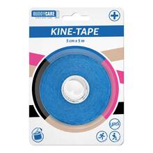 Abbildung: Kine-Tape latexfrei Buddycare med 5cmx5m blau 1 St, Bandage PZN 19169776 