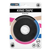 Abbildung: Kine-Tape latexfrei Buddycare med 5cmx5m schwarz 1 St, Bandage PZN 19169807 