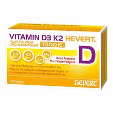 Vitamin D3 K2 Hevert + Calcium und Magnesium 1000 IE Kapseln  120 St