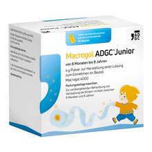 Abbildung: Macrogol ADGC Junior 6 M-8J 4g Pulver zur H.e.L.zum Einnehmen  50 St, Pulver zur Herstellung einer Lösung zum Einnehmen PZN 19379930 
