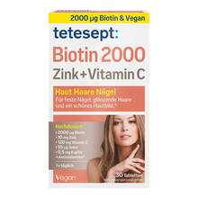 Abbildung: Tetesept Biotin 2000 Filmtabletten 30 St, Filmtabletten PZN 19390995 