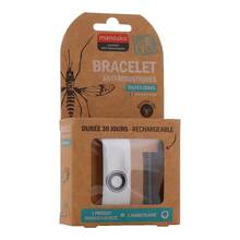 Abbildung: Manouka Mückenschutz Armband Erwachsene weiß 1 P PZN 19438555 