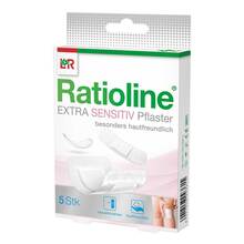 Abbildung: Ratioline Extra Sensitiv Pflaster 2 Größen 5 St, Pflaster PZN 19456582 
