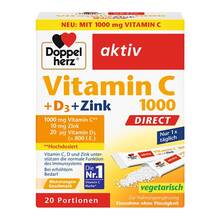 Doppelherz Vitamin C 1000 + D3 + Zink Direct Pellets 20 St