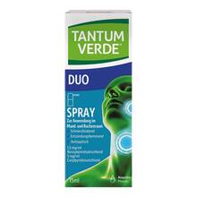 Abbildung: Tantum Verde duo 1,5mg / ml + 5mg / ml Spray Anw.Mundhö. 15 ml, Spray PZN 19631861 