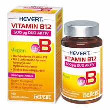 Abbildung: Vitamin B12 Hevert 500 µg Duo Aktiv Lutschtabletten  180 St, Lutschtabletten PZN 19636947 