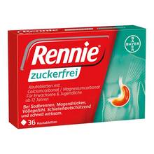Abbildung: Rennie zuckerfrei Kautabletten 36 St, Kautabletten PZN 19637898 