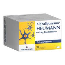 Abbildung: Alphaliponsäure Heumann 600 mg Filmtabletten 100 St, Filmtabletten PZN 19647342 