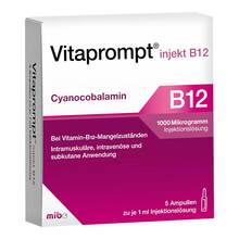 Abbildung: Vitaprompt injekt B12 1000 µg Injektionslösung 5X1 ml, Injektionslösung PZN 19690467 