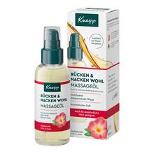 Abbildung: Kneipp Massageöl Rücken & Nacken Wohl 100 ml, Öl PZN 19725266 