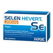 Abbildung: Selen Hevert 200 µg Tabletten 200 St, Tabletten PZN 19733308 
