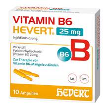 Abbildung: Vitamin B6 Hevert 25 mg Injektionslösung 10X2 ml, Injektionslösung PZN 19831637 