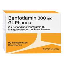 Abbildung: Benfotiamin 300 mg GL Pharma Filmtabletten 90 St, Filmtabletten PZN 19862023 
