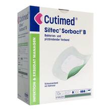 Cutimed Siltec Sorbact B PU-Verband 7,5x7,5 cm 10 St