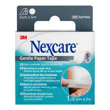 Abbildung: Nexcare Gentle Paper Tape 5 cmx5 m weiß Rolle 1 St, Pflaster PZN 20089261 