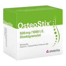 Abbildung: Osteostix 500 mg / 1000 I.E. Direktgranulat Beutel 120 St, Granulat PZN 20195141 
