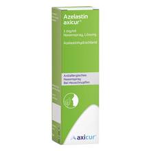 Abbildung: Azelastin axicur 1 mg / ml Nasenspray Lösung 10 ml, Nasenspray PZN 20196123 