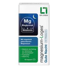 Abbildung: Magnesium-Loges Gute Nacht mit Melatonin Kapseln 60 St, Kapseln PZN 20284407 
