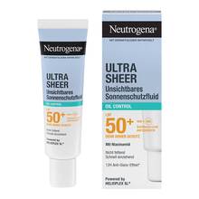 Abbildung: Neutrogena Ultra Sheer unsichtbares Oil-Control Sonnenschutzfluid LSF50+ 50 ml, Creme PZN 20299142 