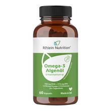 Abbildung: Omega-3 Algenöl mit DHA + EPA hochdosiert & vegan Kapseln  60 St, Kapseln PZN 20650697 