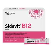 Abbildung: Sidevit B12 1000µg und Folsäure 400µg Granulat Sachets 30 St, Granulat PZN 20692069 
