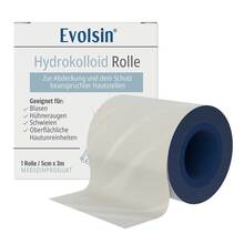 Abbildung: Evolsin Hydrokolloid 5 cmx3 m Pflaster Rolle 300 cm, Pflaster PZN 20791423 