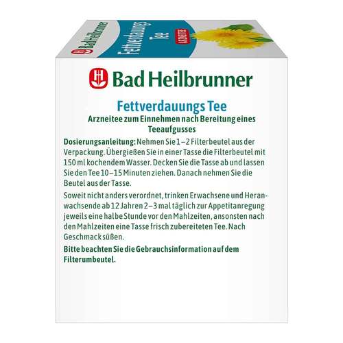 Bad Heilbrunner Tee Fettverdauung Filterbeutel - 3