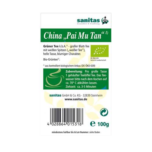 Gr&uuml;ner Tee China Pai Mu Tan - 1