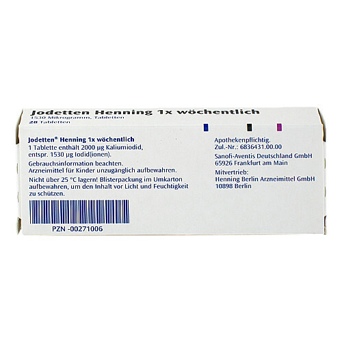 Jodetten Henning 1x w&ouml;chentlich Tabletten - 2