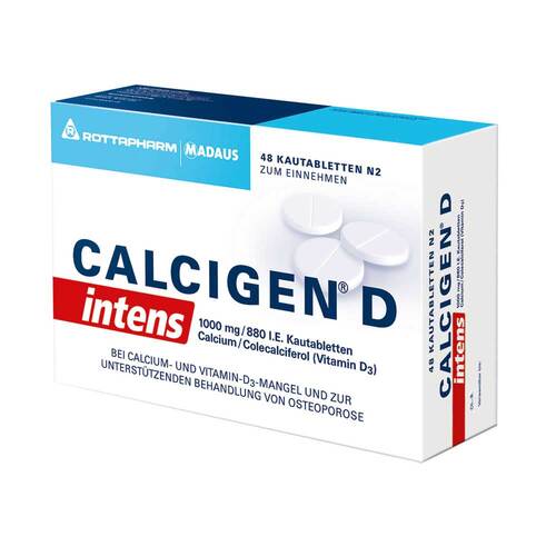 Calcigen D intens 1000 mg / 880 I.E. Kautabletten - 1