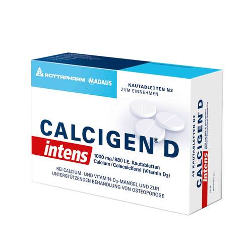 Calcigen D intens 1000 mg / 880 I.E. Kautabletten - 1