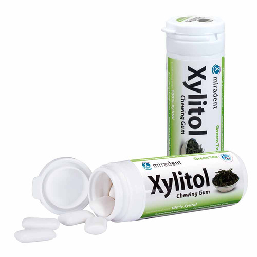 Miradent Zahnpflegekaugummi Xylitol gr&uuml;ner Tee - 1