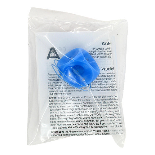 Arabin W&uuml;rfel Pessar perf.Gr&ouml;&szlig;e 0 / 25mm - 1