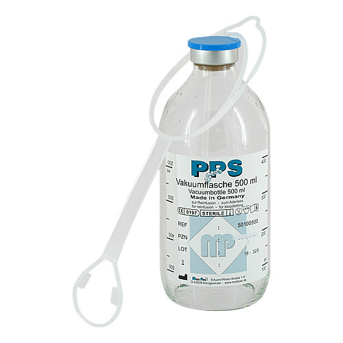 Vakuumflasche steril Glas 500 ml - 1