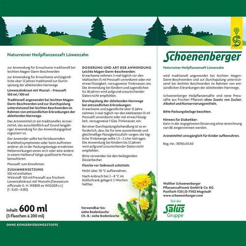 L&ouml;wenzahn Saft Schoenenberger HPS - 2