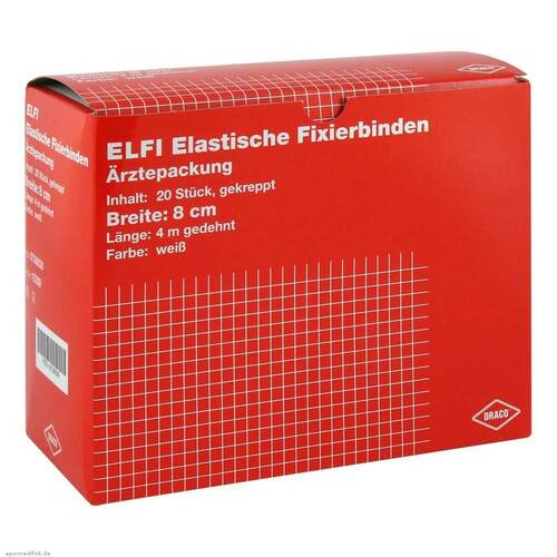 Dracoelfi elastisch Fixierbinde 8cmx4m gekreppt - 1