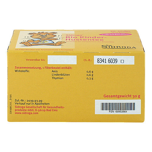 Sidroga® Bio Kinder-Hustentee Filterbeutel - 4