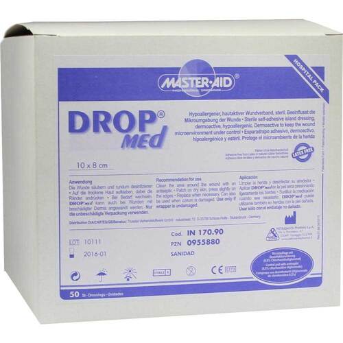 Drop med 10x8 cm Wundverband Master Aid - 1