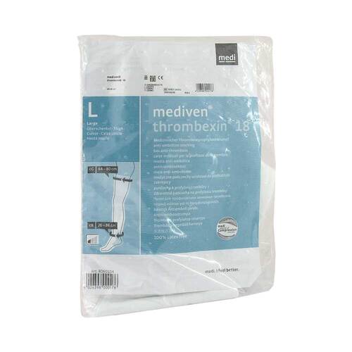 Mediven Thrombexin 18 Oberschenkelstr&uuml;mpfe Gr&ouml;&szlig;e L mit Haftband - 1