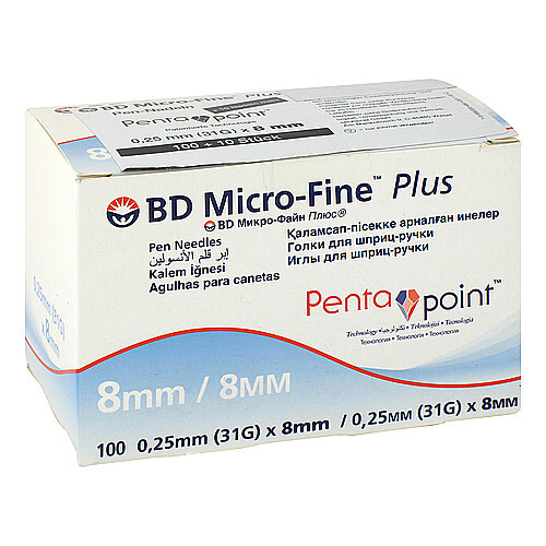 BD Micro-Fine + 8 Nadeln 110x0,25x8 mm - 1