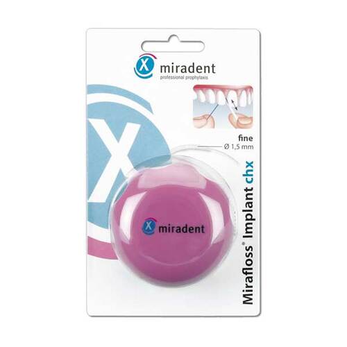 Miradent Zahnseide Mirafloss Implant chx fine - 1