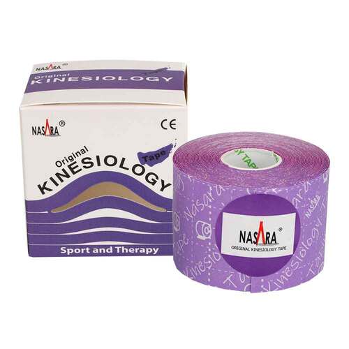 Kinesiotape Nasara 5cmx5m lila - 1