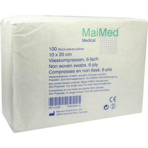 Vlieskompressen 10x20 cm unsteril 6fach - 1