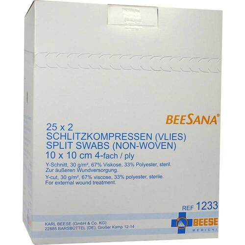 Schlitzkompressen Vlies 10x1 - 1