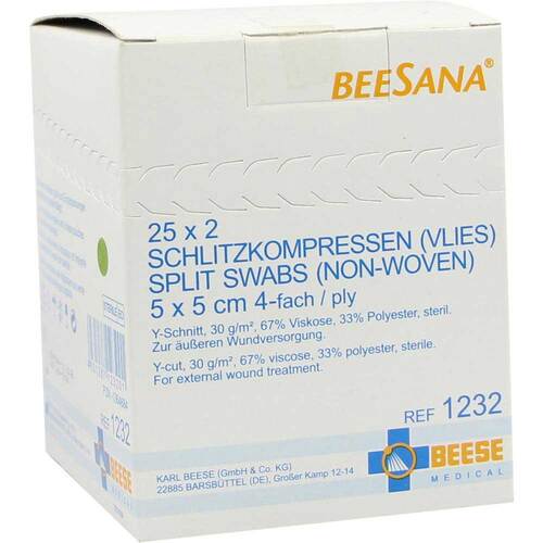 Schlitzkompressen Vlies 5x5c - 1