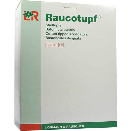 Raucotupf Stieltupfer 2 St.steril gro&szlig;er Wattek. - 1
