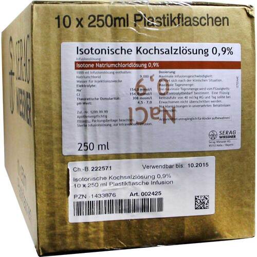 Kochsalzl&ouml;sung 0,9% Plastikflaschen - 1