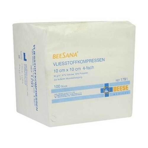 Vlieskompressen 10x10 cm unsteril 4fach 30g - 1