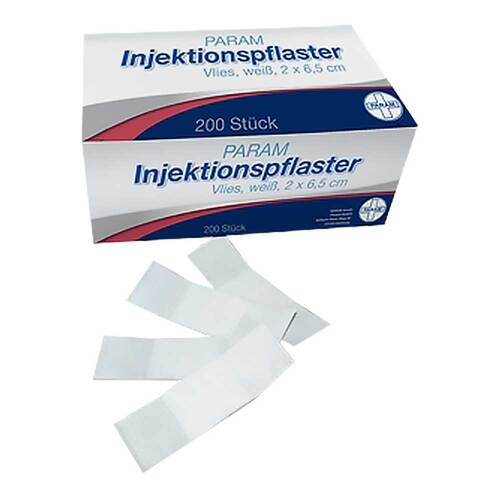 Injektionspflaster 2x6,5 cm Vlies wei&szlig; - 1