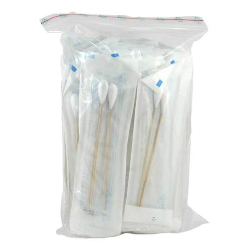 Wattest&auml;bchen Holz 15 cm gro&szlig;er Kopf steril - 1